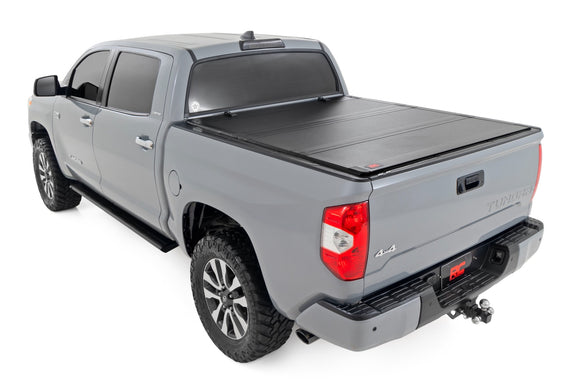 Rough Country Hard Tri-Fold Flip Up Bed Cover 5'7" Bed For Toyota Tundra 07-21