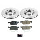 PowerStop OE Stock Replacement Low-Dust Ceramic Brake Pad and Rotor Kit
