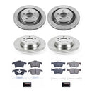 PowerStop OE Stock Replacement Low-Dust Ceramic Brake Pad and Rotor Kit