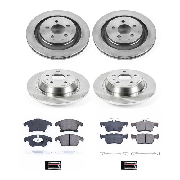 PowerStop OE Stock Replacement Low-Dust Ceramic Brake Pad and Rotor Kit