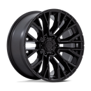 20x9 Fuel Off-Road D847 Rebar Black 6x135 ET1 CB87.1 Wheel Rim