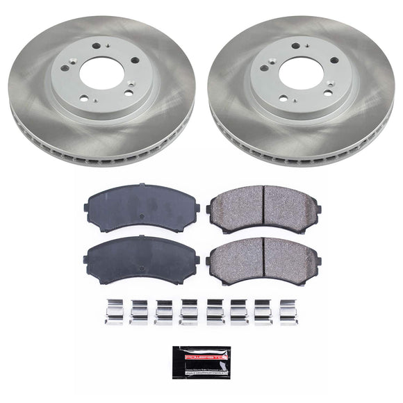 PowerStop Semi-Coated Rotor and Low-Dust Ceramic Brake Pad Kit