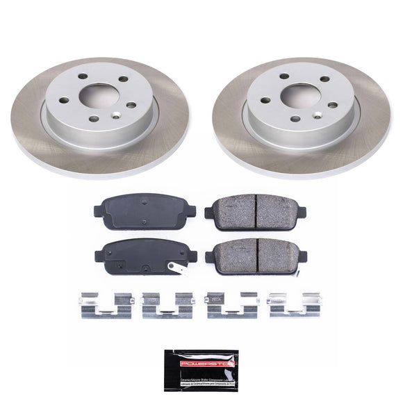 PowerStop Semi-Coated Rotor and Low-Dust Ceramic Brake Pad Kit