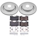 PowerStop Genuine Geomet Coated Rotor and Low-Dust Ceramic Brake Pad Kit