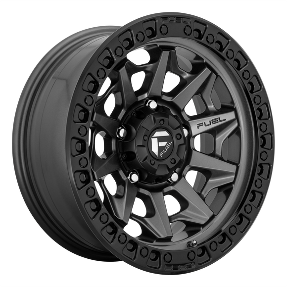 18x9 Fuel Off-Road D716 Covert Matte Gun Metal Black Bead Ring 5x127 ET-12 Wheel