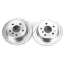 PowerStop Evolution Drilled Slotted Rotors Pair Rear For Mini Cooper