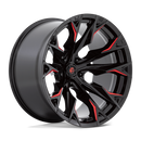 22x12 Fuel Off-Road D823 Flame Gloss Black Milled Candy Red 5x127 ET-44 Wheel