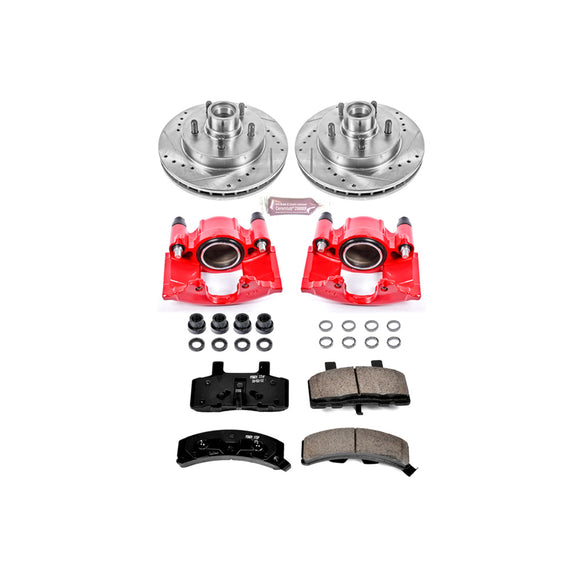 PowerStop Z23 Daily Driver Carbon-Fiber Ceramic Pads Drilled & Slotted Rotor & C