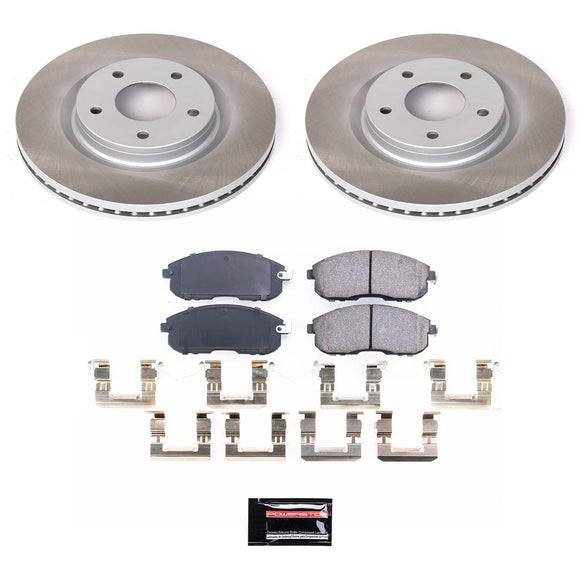 PowerStop Semi-Coated Rotor and Low-Dust Ceramic Brake Pad Kit