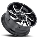 Vision 422 Prowler Gloss Black Machined Face 17X9 5x139.7 ET-12 wheel