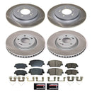 PowerStop Semi-Coated Rotor and Low-Dust Ceramic Brake Pad Kit