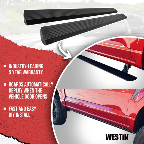 Westin Pro-e Electric Running Boards Textured Black Aluminum 29-24235
