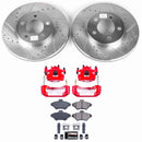 PowerStop Z23 Daily Driver Carbon-Fiber Ceramic Pads Drilled & Slotted Rotor & C