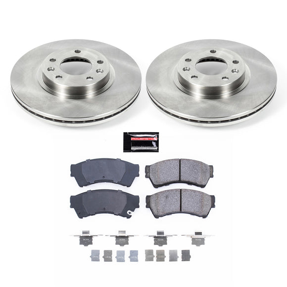 PowerStop OE Stock Replacement Low-Dust Ceramic Brake Pad and Rotor Kit