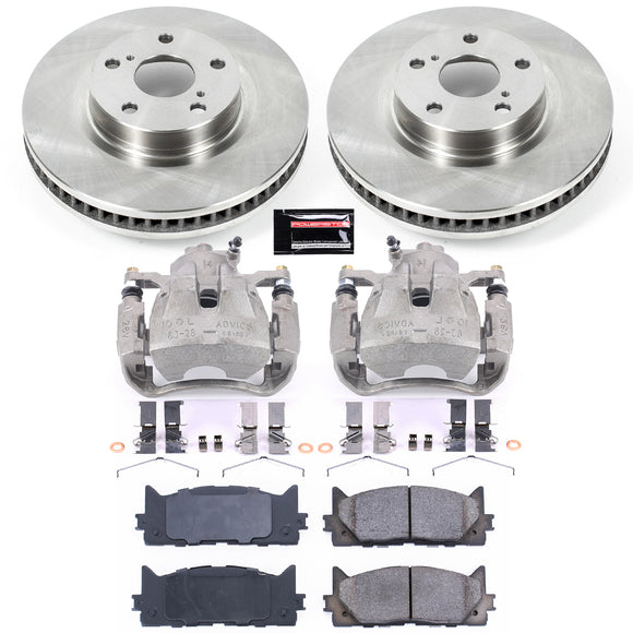 PowerStop OE Stock Replacement Low-Dust Ceramic Brake Pad, Rotor and Caliper Kit