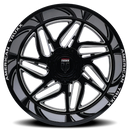 24x14 American Truxx AT1917 Goliath Black Milled 8x165.1 8x6.5 ET-76 Wheel