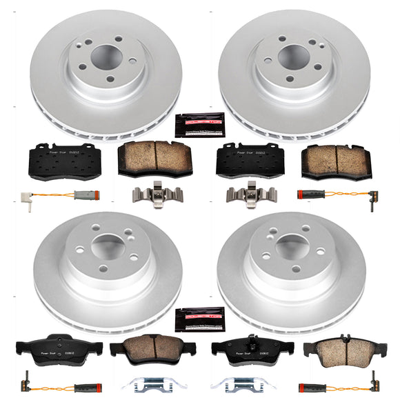 PowerStop Genuine Geomet Coated Rotor and Carbon-Fiber Ceramic Brake Pad Kit