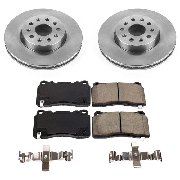 PowerStop OE Stock Replacement Low-Dust Ceramic Brake Pad and Rotor Kit