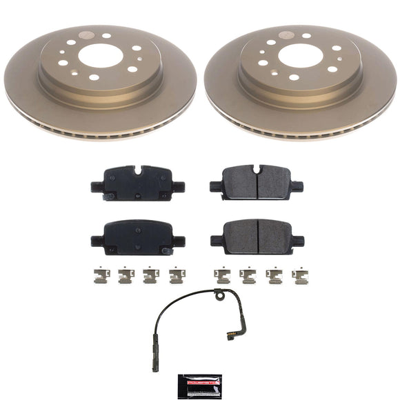 PowerStop Genuine Geomet Coated Rotor and Low-Dust Ceramic Brake Pad Kit