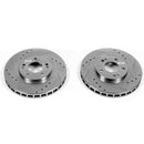PowerStop Evolution Drilled Slotted Rotors Pair Front For Mitsubishi 3000GT