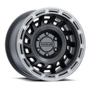 17x8.5 Raceline 957BS Halo Satin Black With Silver Ring 5x150 ET0 Wheel