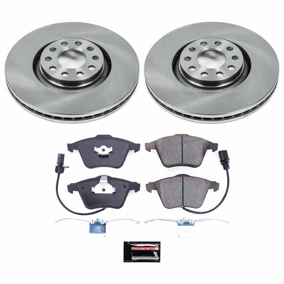 PowerStop OE Stock Replacement Low-Dust Ceramic Brake Pad and Rotor Kit