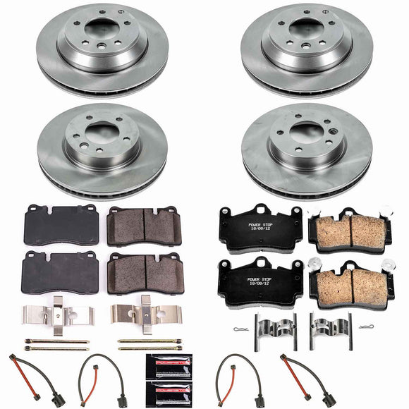 PowerStop OE Stock Replacement Low-Dust Ceramic Brake Pad and Rotor Kit