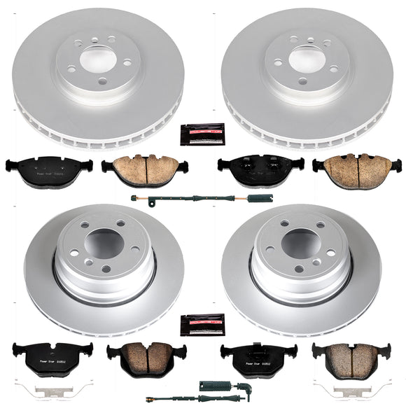 PowerStop Genuine Geomet Coated Rotor and Carbon-Fiber Ceramic Brake Pad Kit