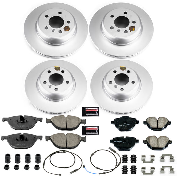 PowerStop Genuine Geomet Coated Rotor and Carbon-Fiber Ceramic Brake Pad Kit