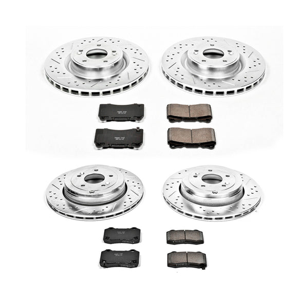 PowerStop Z23 Daily Driver Carbon-Fiber Ceramic Brake Pad and Drilled & Slotted