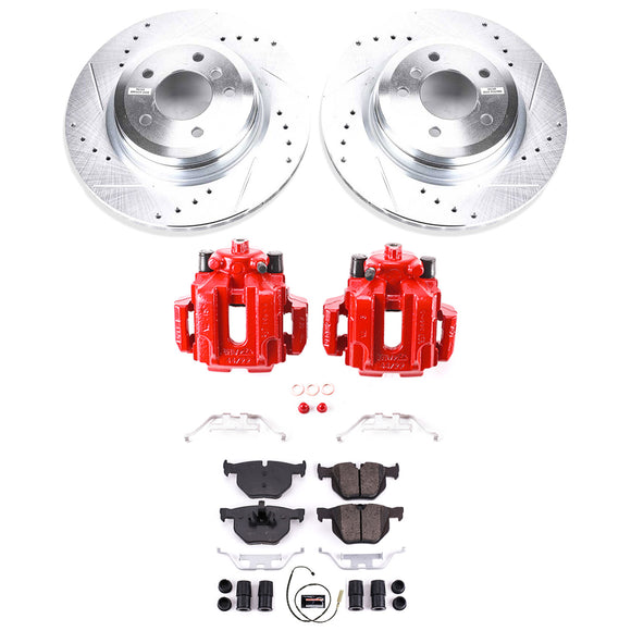 PowerStop Z23 Daily Driver Carbon-Fiber Ceramic Pads Drilled & Slotted Rotor & C