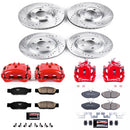 PowerStop Z23 Daily Driver Carbon-Fiber Ceramic Pads Drilled & Slotted Rotor & C