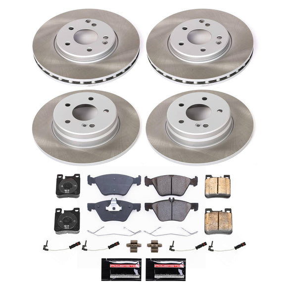 PowerStop Semi-Coated Rotor and Low-Dust Ceramic Brake Pad Kit