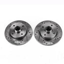 PowerStop Evolution Drilled And Slotted Rotors Pair Rear For Volkswagen Golf