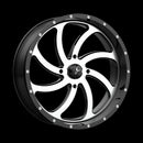 22X7 MSA Offroad Wheels Switch Machined Gloss Black Wheel/Rim 4x156 ET0