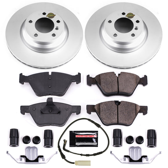PowerStop Genuine Geomet Coated Rotor and Carbon-Fiber Ceramic Brake Pad Kit