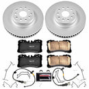 PowerStop Genuine Geomet Coated Rotor and Low-Dust Ceramic Brake Pad Kit