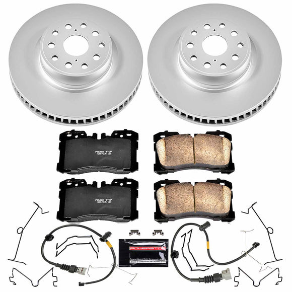 PowerStop Genuine Geomet Coated Rotor and Low-Dust Ceramic Brake Pad Kit
