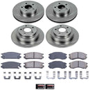 PowerStop OE Stock Replacement Low-Dust Ceramic Brake Pad and Rotor Kit