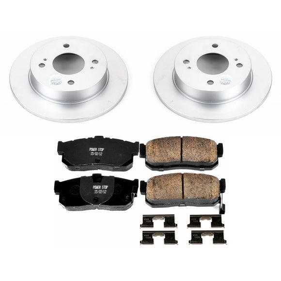 PowerStop Genuine Geomet Coated Rotor and Low-Dust Ceramic Brake Pad Kit