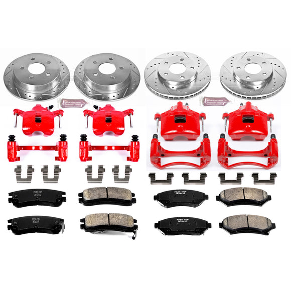 PowerStop Z23 Daily Driver Carbon-Fiber Ceramic Pads Drilled & Slotted Rotor & C