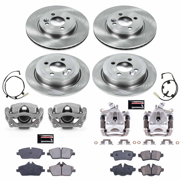 PowerStop OE Stock Replacement Low-Dust Ceramic Brake Pad, Rotor and Caliper Kit