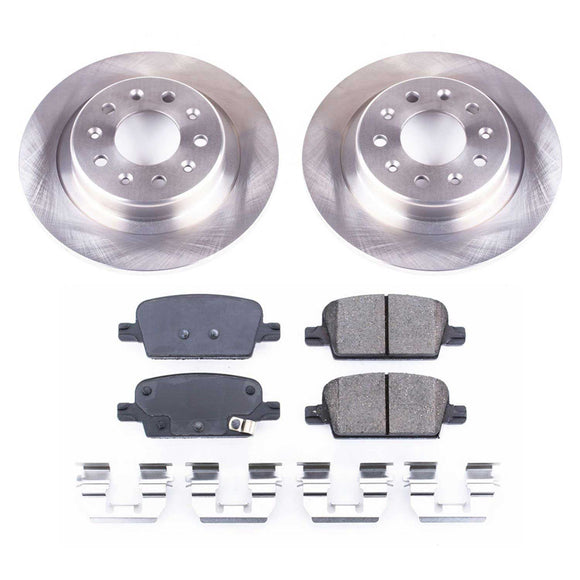PowerStop OE Stock Replacement Low-Dust Ceramic Brake Pad and Rotor Kit