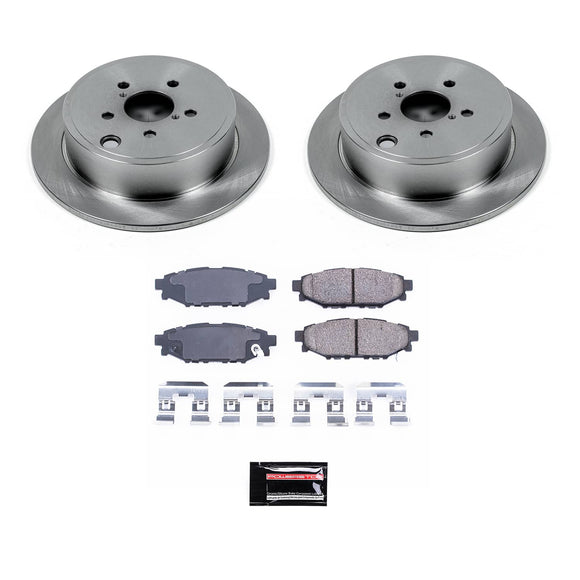 PowerStop OE Stock Replacement Low-Dust Ceramic Brake Pad and Rotor Kit