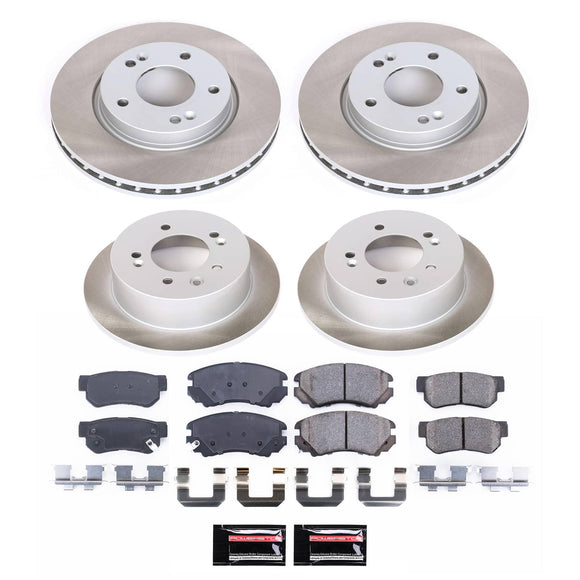 PowerStop Semi-Coated Rotor and Low-Dust Ceramic Brake Pad Kit