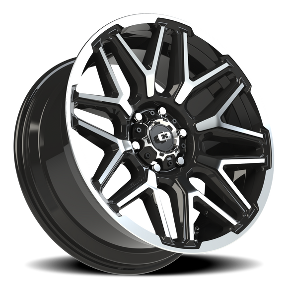 20X9 Vision 305 Rekluse Gloss Black Machined Face and Lip 6x139.7 6x5.5 ET12 CB1