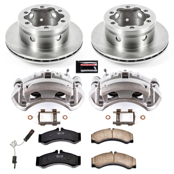PowerStop OE Stock Replacement Low-Dust Ceramic Brake Pad, Rotor and Caliper Kit
