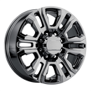 20X8.5 Performance Replicas PR207 Black Chrome 8X180 ET47 wheel/rim