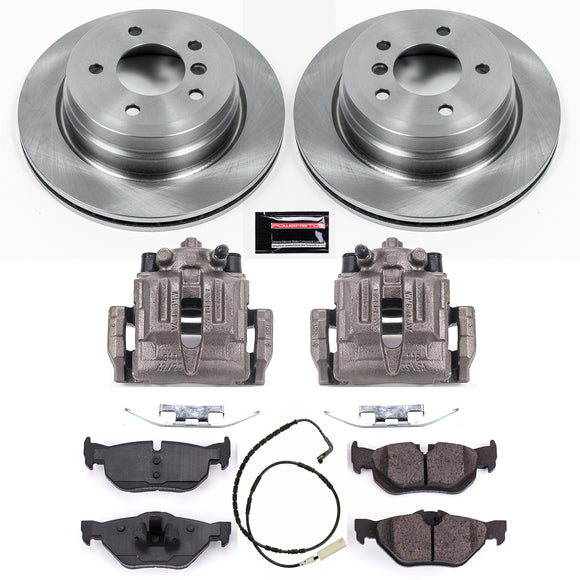 PowerStop OE Stock Replacement Low-Dust Ceramic Brake Pad, Rotor and Caliper Kit
