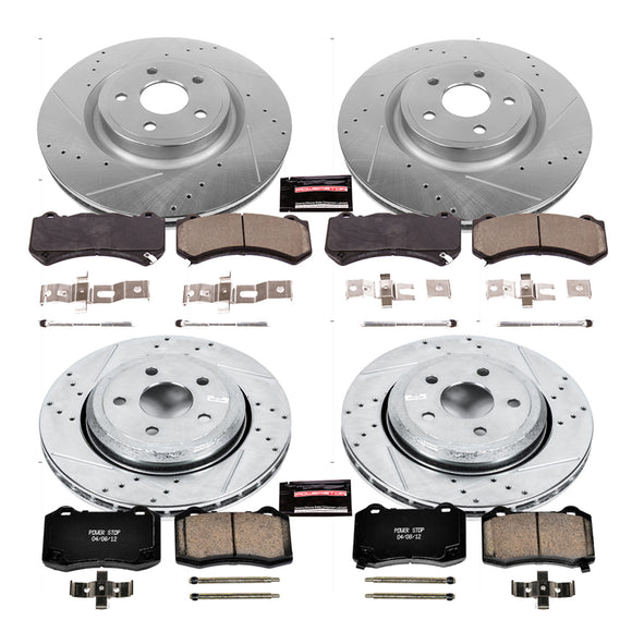 PowerStop Z23 Daily Driver Carbon-Fiber Ceramic Brake Pad and Drilled & Slotted